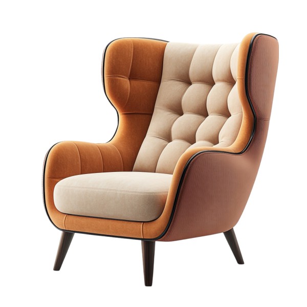 Designersessel ocker